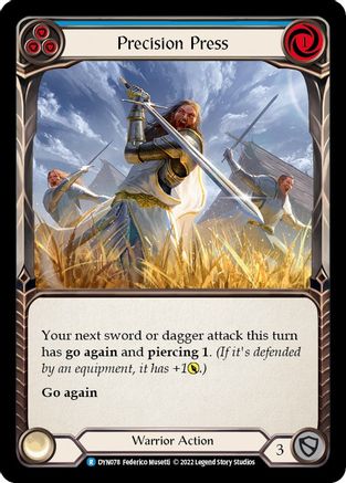 Precision Press (Blue) (DYN078) [Dynasty] - Deck Out Gaming
