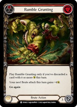 Rumble Grunting (Red) (DYN022) [Dynasty] Rainbow Foil - Deck Out Gaming