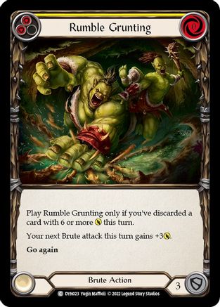 Rumble Grunting (Yellow) (DYN023) [Dynasty] Rainbow Foil - Deck Out Gaming