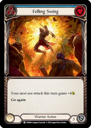 Felling Swing (Blue) (DYN084) [Dynasty] Rainbow Foil - Deck Out Gaming