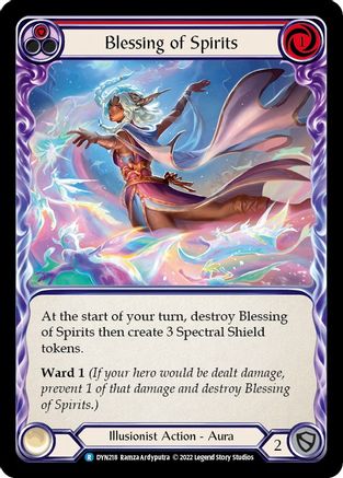 Blessing of Spirits (Red) (DYN218) [Dynasty] Rainbow Foil - Deck Out Gaming