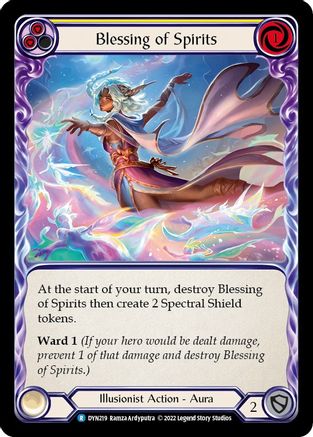 Blessing of Spirits (Yellow) (DYN219) [Dynasty] Rainbow Foil - Deck Out Gaming