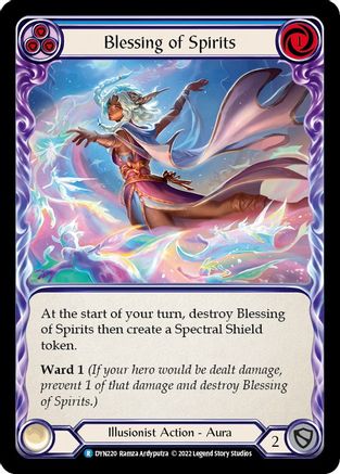 Blessing of Spirits (Blue) (DYN220) [Dynasty] Rainbow Foil - Deck Out Gaming