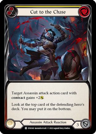 Cut to the Chase (Yellow) (DYN149) [Dynasty] Rainbow Foil - Deck Out Gaming