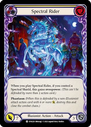 Spectral Rider (Yellow) (DYN228) [Dynasty] Rainbow Foil - Deck Out Gaming