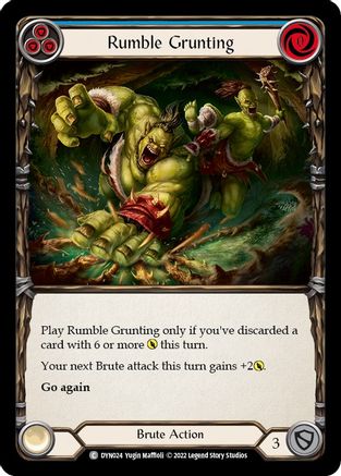 Rumble Grunting (Blue) (DYN024) [Dynasty] Rainbow Foil - Deck Out Gaming
