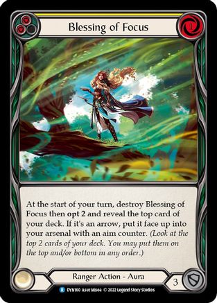 Blessing of Focus (Yellow) (DYN160) [Dynasty] Rainbow Foil - Deck Out Gaming