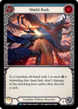 Shield Bash (Blue) (DYN032) [Dynasty] Rainbow Foil - Deck Out Gaming