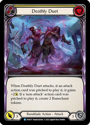 Deathly Duet (Yellow) (DYN177) [Dynasty] Rainbow Foil - Deck Out Gaming