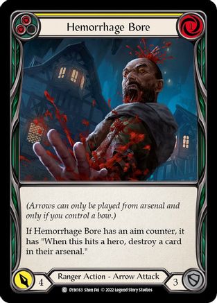 Hemorrhage Bore (Yellow) (DYN163) [Dynasty] Rainbow Foil - Deck Out Gaming