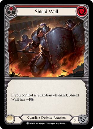 Shield Wall (Red) (DYN036) [Dynasty] - Deck Out Gaming
