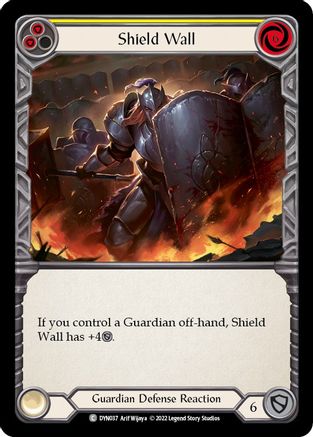 Shield Wall (Yellow) (DYN037) [Dynasty] Rainbow Foil - Deck Out Gaming