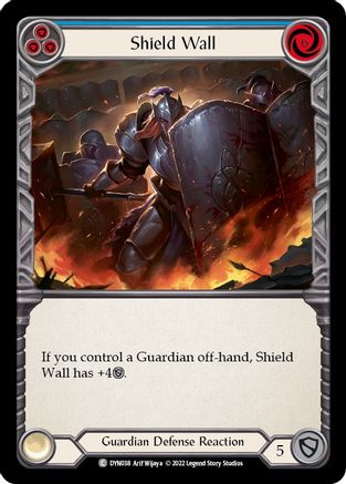 Shield Wall (Blue) (DYN038) [Dynasty] Rainbow Foil - Deck Out Gaming