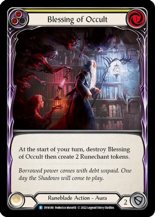 Blessing of Occult (Yellow) (DYN180) [Dynasty] Rainbow Foil - Deck Out Gaming