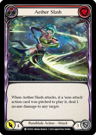 Aether Slash (Red) (DYN182) [Dynasty] Rainbow Foil - Deck Out Gaming