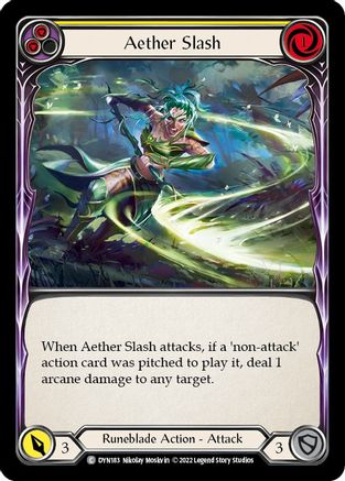 Aether Slash (Yellow) (DYN183) [Dynasty] Rainbow Foil - Deck Out Gaming