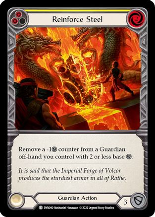 Reinforce Steel (Yellow) (DYN040) [Dynasty] Rainbow Foil - Deck Out Gaming