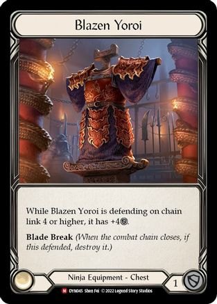 Blazen Yoroi (DYN045) [Dynasty] Rainbow Foil - Deck Out Gaming