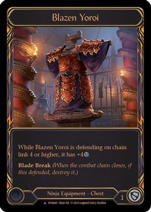 Blazen Yoroi (Marvel) (DYN045) [Dynasty] Cold Foil - Deck Out Gaming