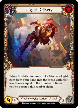 Urgent Delivery (Yellow) (DYN108) [Dynasty] Rainbow Foil - Deck Out Gaming