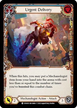 Urgent Delivery (Blue) (DYN109) [Dynasty] Rainbow Foil - Deck Out Gaming