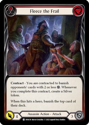 Fleece the Frail (Red) (DYN136) [Dynasty] Rainbow Foil - Deck Out Gaming