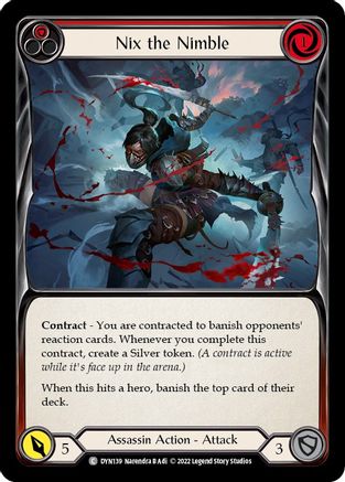 Nix the Nimble (Red) (DYN139) [Dynasty] Rainbow Foil - Deck Out Gaming