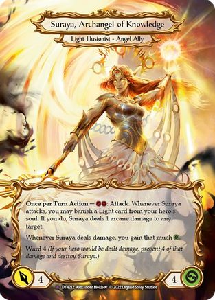 Invoke Suraya // Suraya, Archangel of Knowledge (Marvel) (DYN212) [Dynasty] Cold Foil - Deck Out Gaming