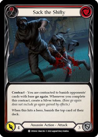Sack the Shifty (Red) (DYN142) [Dynasty] - Deck Out Gaming