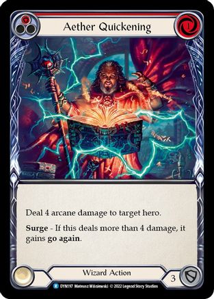 Aether Quickening (Red) (DYN197) [Dynasty] Rainbow Foil - Deck Out Gaming