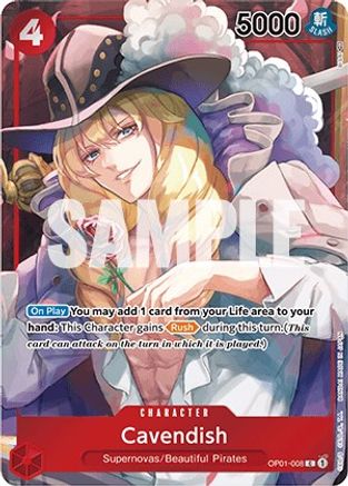 Cavendish (Box Topper) (OP01-008) [Romance Dawn] Foil - Deck Out Gaming