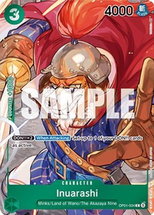 Inuarashi (Box Topper) (OP01-034) [Romance Dawn] Foil - Deck Out Gaming