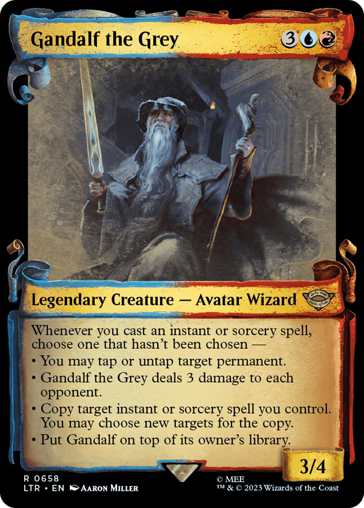 Gandalf the Grey (Showcase Scrolls) (658) [The Lord of the Rings: Tales of Middle-earth] - Deck Out Gaming