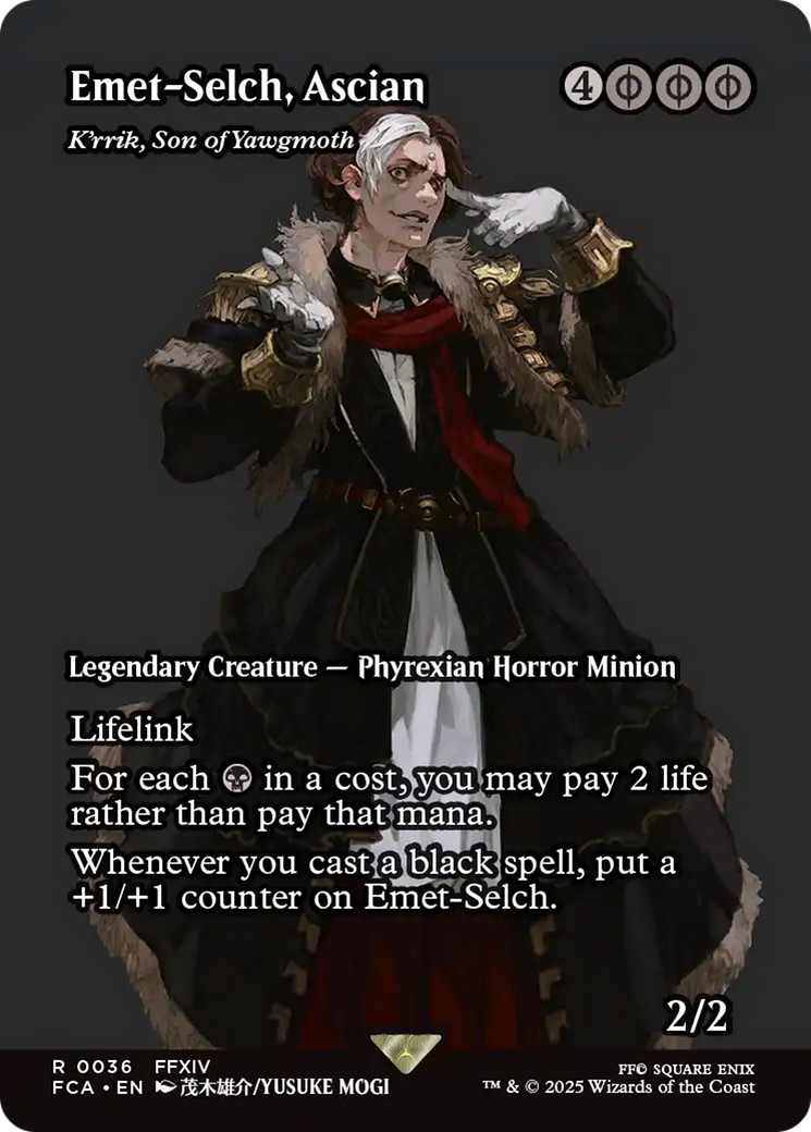 Emet-Selch, Ascian - K'rrik, Son of Yawgmoth (Showcase) (36) [FINAL FANTASY: Through the Ages] - Deck Out Gaming