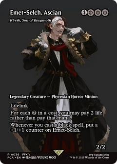 Emet-Selch, Ascian - K'rrik, Son of Yawgmoth (Showcase) (36) [FINAL FANTASY: Through the Ages] foil - Deck Out Gaming