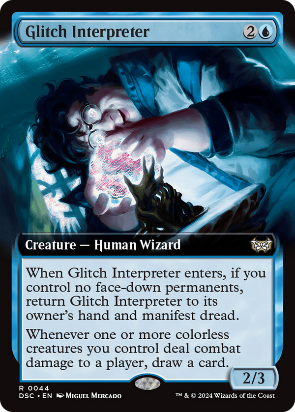 Glitch Interpreter (Extended Art) (44) [Duskmourn: House of Horror Commander] - Deck Out Gaming