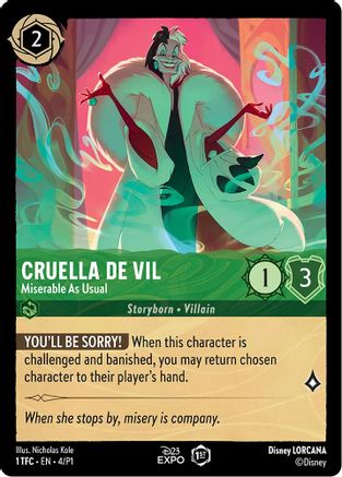Cruella De Vil - Miserable As Usual (4) [D23 Promos] Holofoil