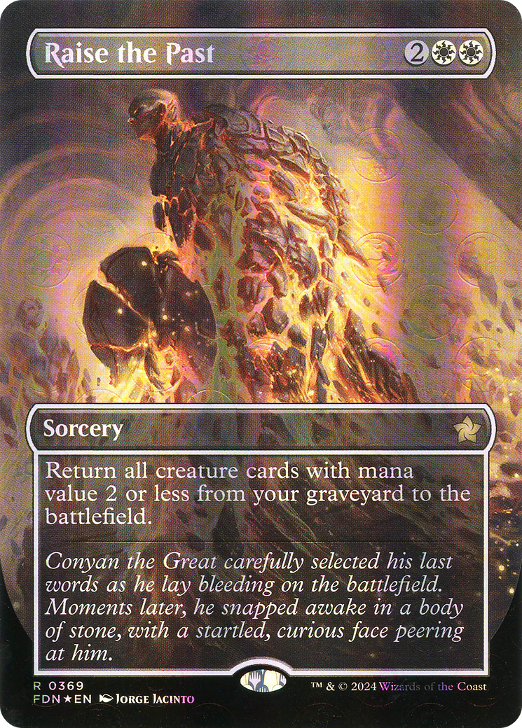 Raise the Past (Borderless) (Mana Foil) (369) [Foundations] foil - Deck Out Gaming