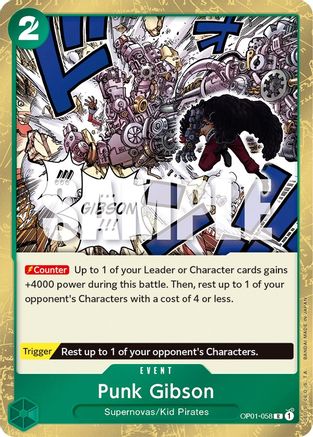 Punk Gibson (OP01-058) [Romance Dawn] Foil - Deck Out Gaming