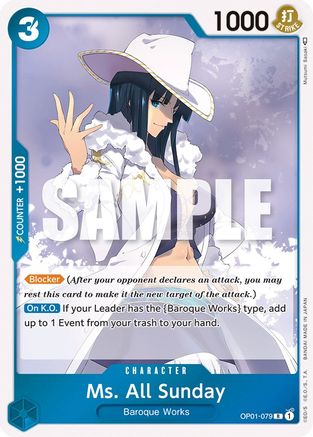 Ms. All Sunday (OP01-079) [Romance Dawn] Foil - Deck Out Gaming