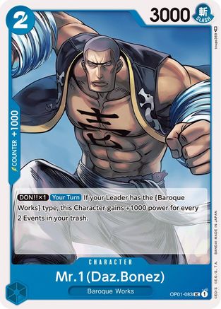 Mr.1 (Daz.Bonez) (OP01-083) [Romance Dawn] - Deck Out Gaming
