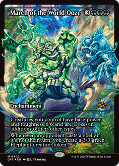 March of the World Ooze (Showcase) (402) [Aetherdrift] foil - Deck Out Gaming
