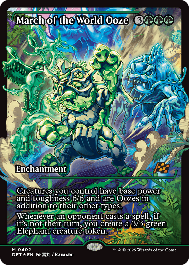 March of the World Ooze (Showcase) (402) [Aetherdrift] foil - Deck Out Gaming