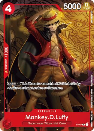 Monkey.D.Luffy - P-007 (Tournament Pack Vol. 1) (P-007) [One Piece Promotion Cards] - Deck Out Gaming