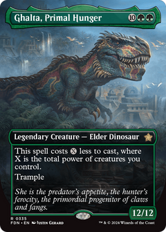 Ghalta, Primal Hunger (Borderless) (335) [Foundations] foil - Deck Out Gaming