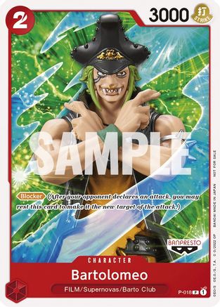 Bartolomeo (One Piece Film Red) (P-018) [One Piece Promotion Cards] - Deck Out Gaming