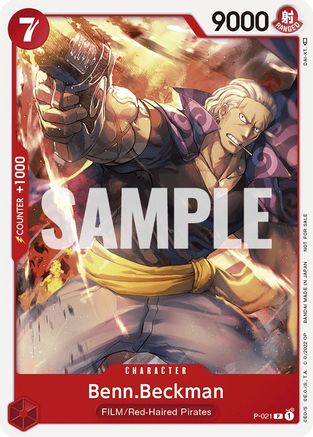 Benn.Beckman (One Piece Film Red) (P-021) [One Piece Promotion Cards] - Deck Out Gaming