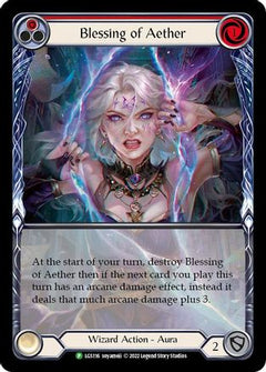 Blessing of Aether (Red) - LGS116 (LGS116) [Flesh and Blood: Promo Cards] Rainbow Foil - Deck Out Gaming