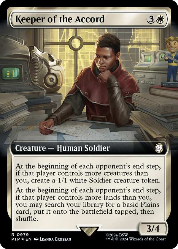 Keeper of the Accord (Extended Art) (Surge Foil) (979) [Fallout] foil - Deck Out Gaming