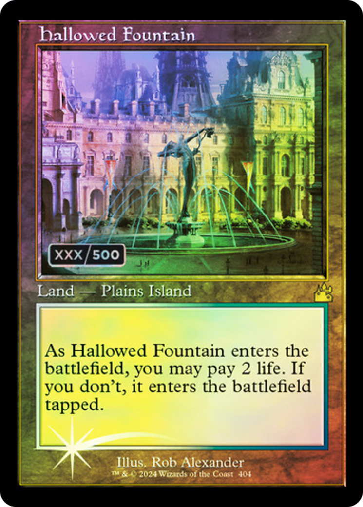 Hallowed Fountain (Retro Frame) (Serial Numbered) (404) [Ravnica Remastered] foil - Deck Out Gaming